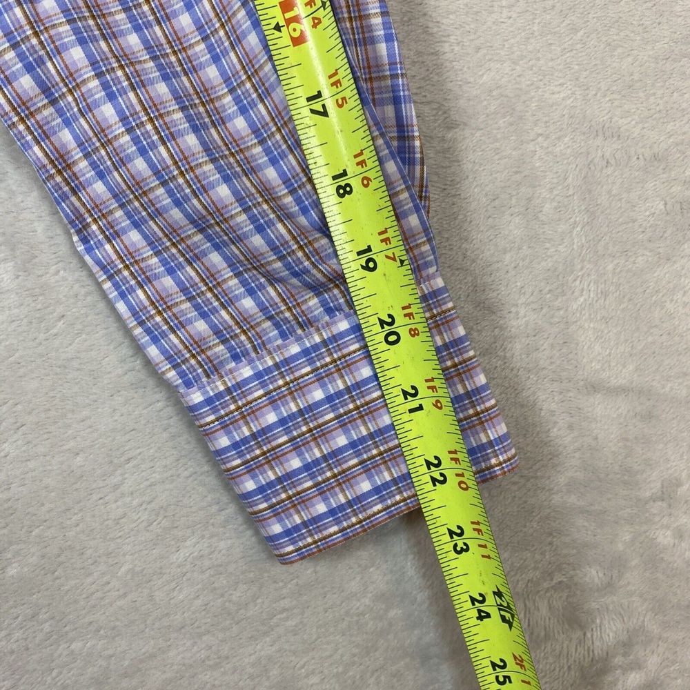 Peter Millar Crown Shirt Mens Small Long Sleeve Plaid Multicolor 100% Cotton - Picture 6 of 7